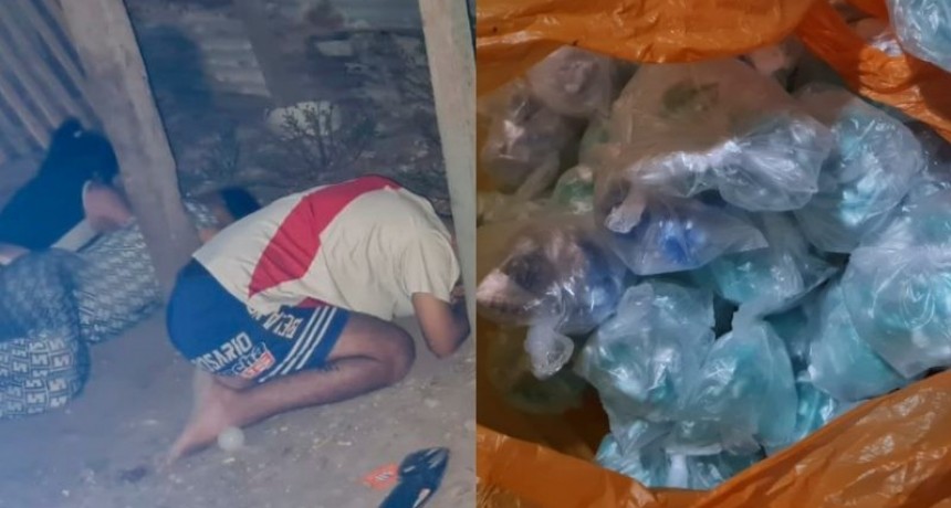 Ocho detenidos con más de 900 envoltorios de drogas en Zona Oeste