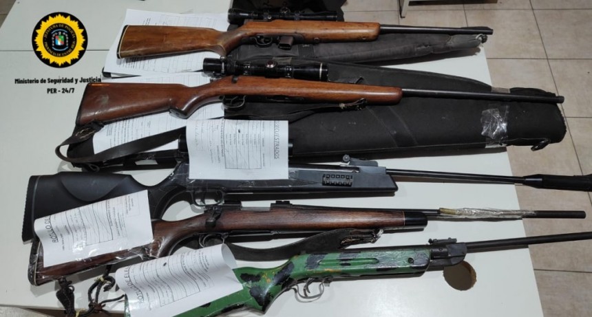 Secuestran siete armas de fuego en operativos de prevención en diversas zonas de Entre Ríos