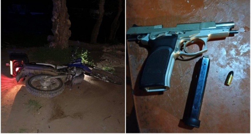 Detuvieron a un joven armado en el oeste rosarino: lo acusan de un homicidio y de robar una moto