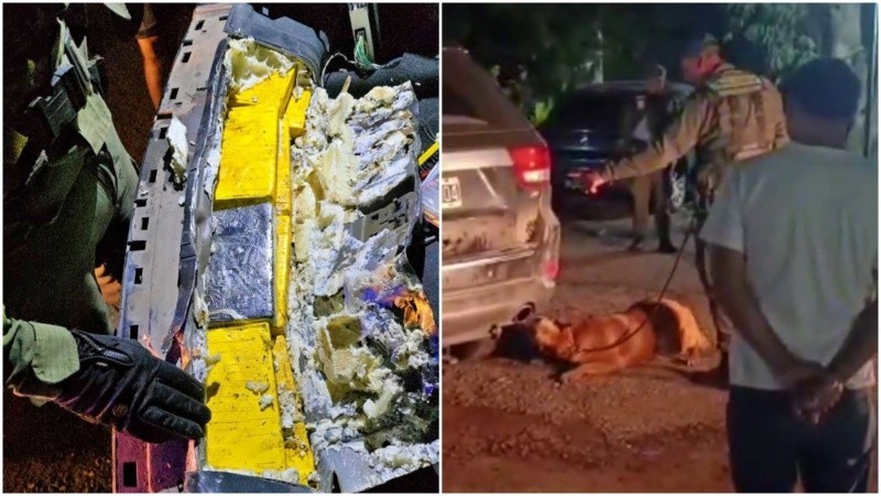 Ceres: Una perra antinarcóticos permitió incautar más de 100 kilos de cocaína en un control